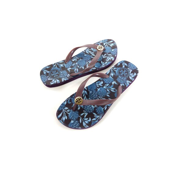 Tory Burch Flip Flops Jelly Flip Flops Raisin Womens  Size 9 - Picture 2 of 6